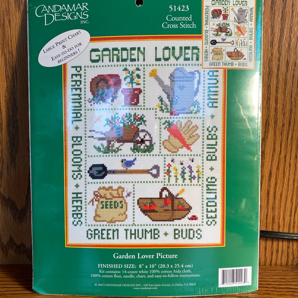 Cross stitch. Garden Lover, 8x10.